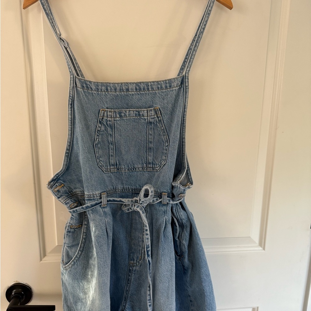 Maurices Light Blue Denim Overalls